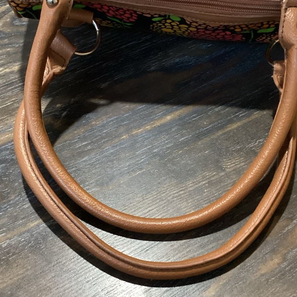 Nine West Multicolor Floral Satchel with Tan Handles - Picture 6 of 9